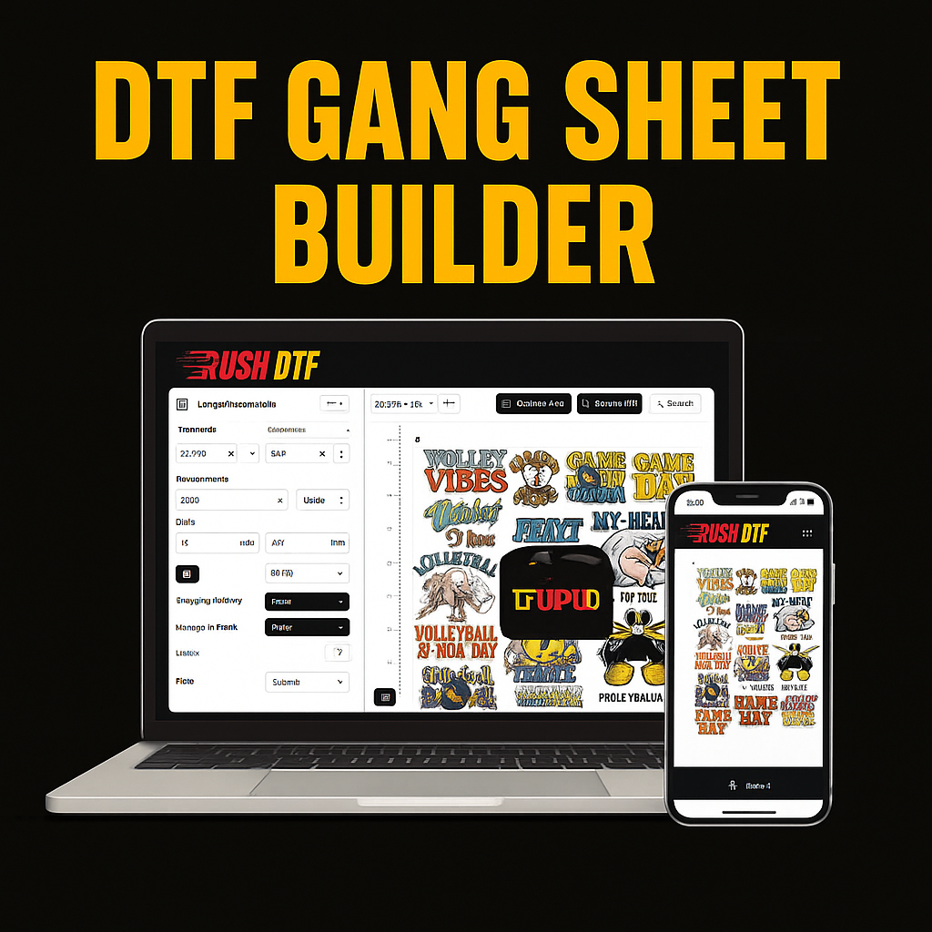 DTF-Gang-Sheet-Editor für hochwertigen individuellen Druck, 1 bis 2 Tage Bearbeitungszeit